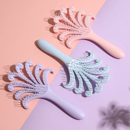 1PC Octopus Scalp Massage Brush – Multi-Functional Detangling Brush – Wet & Dry Use, Tangle-Free – Home Hair Care Brush for Women with Long or Curly Hair,purple.