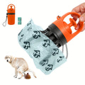 Orange Portable 6-Claw Pet Pooper Scooper - Hands-Free Dog Waste Picker with Integrated Bag Dispenser and - MDM Australian