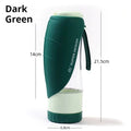 Green 2-in-1 Portable Dog Water Bottle and Food Container - Leaf-Shaped Silicone Travel Bowl for Pets - MDM Australian