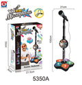 Kids Black Karaoke Microphone & Adjustable Stand Toy - Portable Singing Machine Educational Musical Toy - MDM Australian