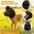 Size L Black Mesh Net Hood for Dogs – Protective Face Cover Against Insects, Debris, and Oral Ingestion - MDM Australian