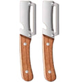 2-PCS Multi-Function Stainless Steel Peeler with Wooden Handle for Fruits, Vegetables, Sugarcane and Bottle - MDM Australian