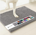 Light grey 50×80 cm Extra-Thick Chenille Floor Mat for Bathrooms and Pet Use – High-Density Absorbent - MDM Australian