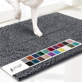Dark grey 50×80 cm Extra-Thick Chenille Floor Mat for Bathrooms and Pet Use – High-Density Absorbent - MDM Australian