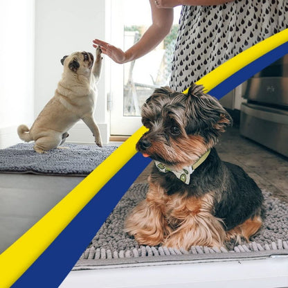 Dark grey 50×80 cm Extra-Thick Chenille Floor Mat for Bathrooms and Pet Use – High-Density Absorbent, Non-Slip, Machine-Washable Rug for Dogs and Humans
