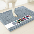 Sky blue 50×80 cm Extra-Thick Chenille Floor Mat for Bathrooms and Pet Use – High-Density Absorbent - MDM Australian