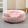 Pink Plush Round Pet Bed with Removable Cushion M Size, Thickened Warm Dog and Cat Nest for Small to Medium - MDM Australian