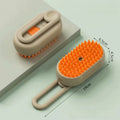 2 Pieces Khaki Pet Electric Spray Massage Comb for Dogs and Cats 3-in-1 Steam Grooming Brush for De-shedding - MDM Australian