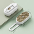 2 Pieces White Pet Electric Spray Massage Comb for Dogs and Cats 3-in-1 Steam Grooming Brush for De-shedding - MDM Australian