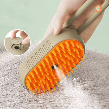 2 Pieces White Pet Electric Spray Massage Comb for Dogs and Cats 3-in-1 Steam Grooming Brush for De-shedding and Waterless Cleaning Solution for Local Pet Owners