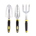 3-Piece Yellow Gardening Tool Set - Heavy Duty Aluminum Alloy with Bonus Claw Gardening Gloves - Rust - MDM Australian