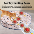 Interactive Hunting Hidden Prey Cat Toy Set - Red Plush Automatic Moving Ball & 72CM Large Crinkle Hunting - MDM Australian
