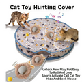 Interactive Hunting Hidden Prey Cat Toy Set - Grey Plush Automatic Moving Ball & 72CM Large Crinkle Hunting - MDM Australian
