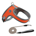 M Size Orange Waterproof Reflective Saddle-Style Dog Harness & 1.5M Leash Set - Breathable Anti-Choke - MDM Australian