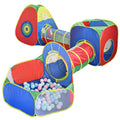 5-in-1 Kids' Pop-Up Foldable Play Tent & Adventure Tunnel Set - Giant Indoor/Outdoor Playpark with Ball Pit - MDM Australian