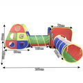 4-in-1 Kids' Pop-Up Foldable Play Tent & Adventure Tunnel Set - Giant Indoor/Outdoor Playpark with Ball Pit - MDM Australian