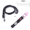 Black M size Vibrant Reflective Dog Collar and Leash Set - Adjustable Nylon Pet Harness with Comfortable - MDM Australian