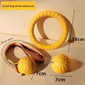 3-Piece Small Dog EVA Floating Dog Ring Toy Set – Interactive Tug-of-War Ring and Water Frisbee, durable - MDM Australian