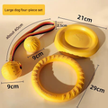 4-Piece Big Dog EVA Floating Dog Ring Toy Set – Interactive Tug-of-War Ring and Water Frisbee, durable chew - MDM Australian