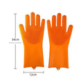 Orange Silicone Pet Bathing Gloves - Pink Double-Sided Design for Cats and Dogs - Gentle Massage, Easy - MDM Australian