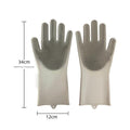 Grey Silicone Pet Bathing Gloves - Pink Double-Sided Design for Cats and Dogs - Gentle Massage, Easy Lather - MDM Australian