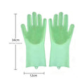 Green Silicone Pet Bathing Gloves - Pink Double-Sided Design for Cats and Dogs - Gentle Massage, Easy - MDM Australian