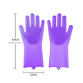 Purple Silicone Pet Bathing Gloves - Pink Double-Sided Design for Cats and Dogs - Gentle Massage, Easy - MDM Australian
