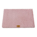 Pink M size Pet Dog Bed Mat - Plush Short Fur Cover with Wave Foam Padding - Washable Removable Cover - MDM Australian