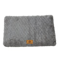 Grey XXL size Pet Dog Bed Mat - Plush Short Fur Cover with Wave Foam Padding - Washable Removable Cover - MDM Australian