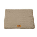 Coffee XL size Pet Dog Bed Mat - Plush Short Fur Cover with Wave Foam Padding - Washable Removable Cover - MDM Australian