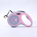 Pink Automatic Retractable Dog Leash - 3M Extendable Lead with One-Handed Brake Lock - ABS Casing, Ergonomic - MDM Australian