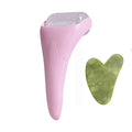 2-piece Light Pink Face Ice Roller with Gel Cooling Head and Gua Sha Board- Reusable PP and Gel Cold Massage - MDM Australian