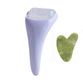 2-piece Purple Face Ice Roller with Gel Cooling Head and Gua Sha Board- Reusable PP and Gel Cold Massage - MDM Australian