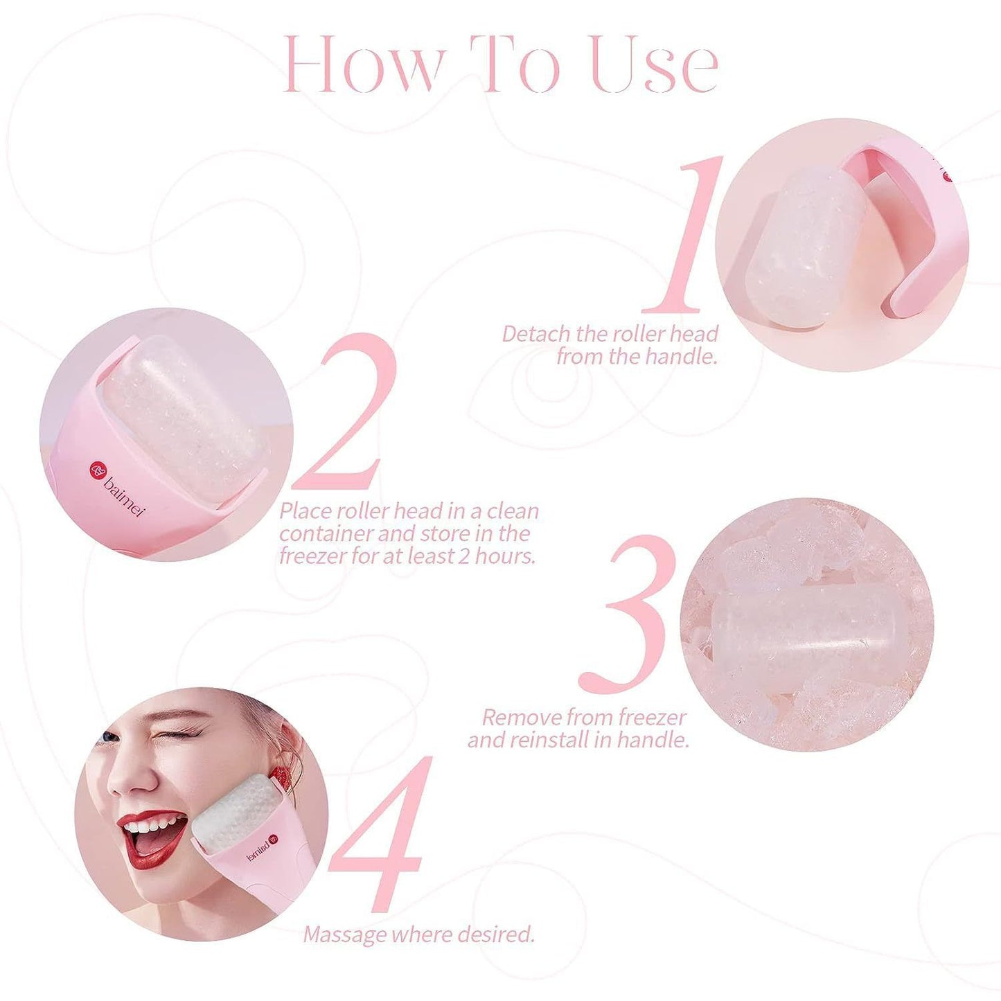 2-piece Purple Face Ice Roller with Gel Cooling Head and Gua Sha Board- Reusable PP and Gel Cold Massage Tool for De-Puffing, Soothing, and Refreshing Skin, Easy to Freeze, Comfortable Grip, Daily Skincare Essential