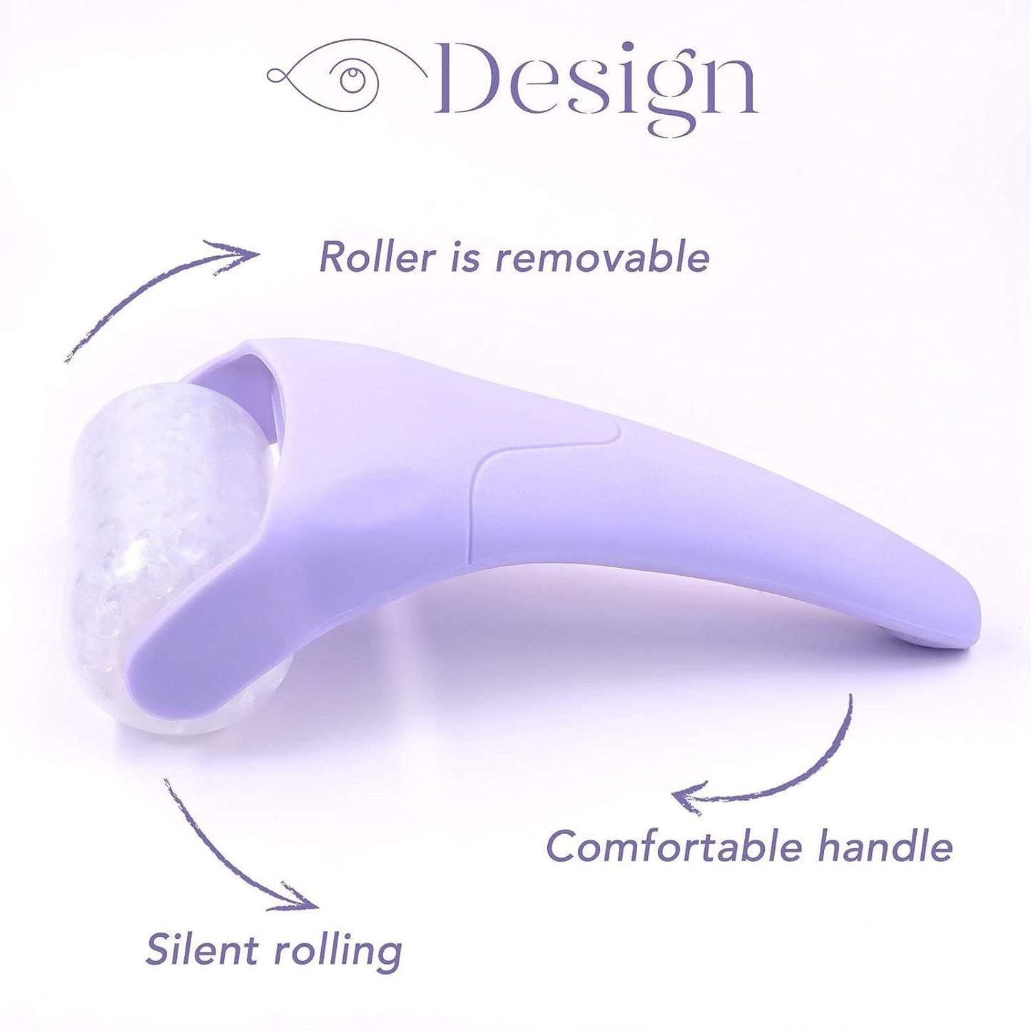 Pink Face Ice Roller with Gel Cooling Head- Reusable PP and Gel Cold Massage Tool for De-Puffing, Soothing, and Refreshing Skin, Easy to Freeze, Comfortable Grip, Daily Skincare Essential