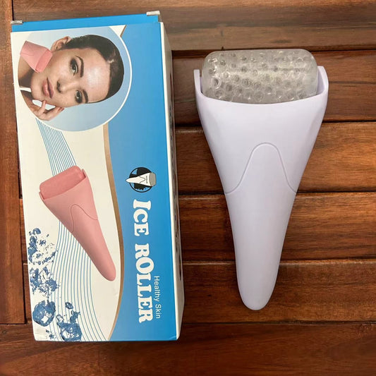 Light Purple Face Ice Roller with Gel Cooling Head- Reusable PP and Gel Cold Massage Tool for De-Puffing, Soothing, and Refreshing Skin, Easy to Freeze, Comfortable Grip, Daily Skincare Essential