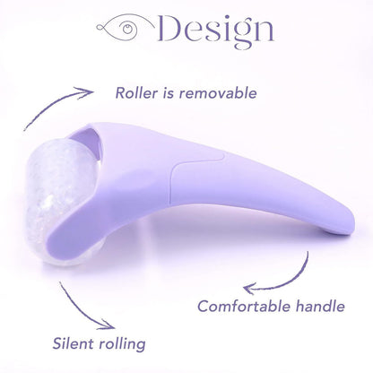 Green Face Ice Roller with Gel Cooling Head- Reusable PP and Gel Cold Massage Tool for De-Puffing, Soothing, and Refreshing Skin, Easy to Freeze, Comfortable Grip, Daily Skincare Essential