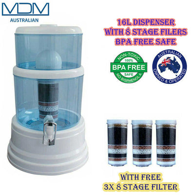 16L Aimex Water Dispenser Bench Top 8 Stage ceramic Purifier with 3 free Filters