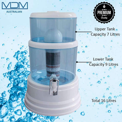 Aimex Water 16L Dispenser BenchTop Purifier Jug 8 Stage Water Filter + 3 Filters - MDMAustralian