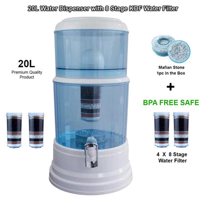 Aimex Water ®️ 8 Stage KDF Water Filters Purifier Dispenser Bench Top BPA Free 20L - MDMAustralian