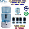 20L Aimex Bench Top Dispenser 8 Stage Ceramic Water Purifier 4x Filters