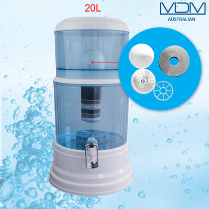 Aimex Water ®️ 8 Stage KDF Water Filters Purifier Dispenser Bench Top BPA Free 20L - MDMAustralian