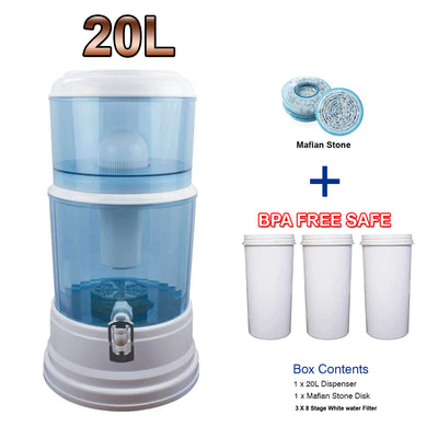 Aimex Water Filter Dispenser Bench Top Purifier 8 Stage Water Filter 20L WHITE - MDMAustralian