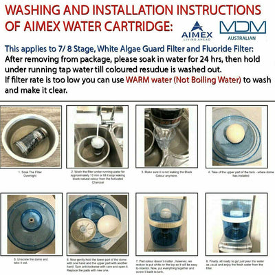 Aimex Water ®️ 8 Stage Fluoride Water Filters Purifier Dispenser Bench Top BPA Free - MDMAustralian