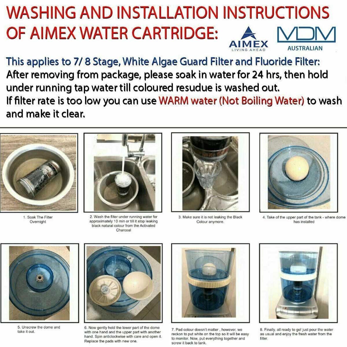Aimex Water ®️ 8 Stage KDF Water Filters Purifier Dispenser Bench Top BPA Free 20L - MDMAustralian