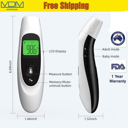 Forehead Digital Ear Thermometer Non-Touch for Children, Baby & Parents ARTG TGA - MDMAustralian
