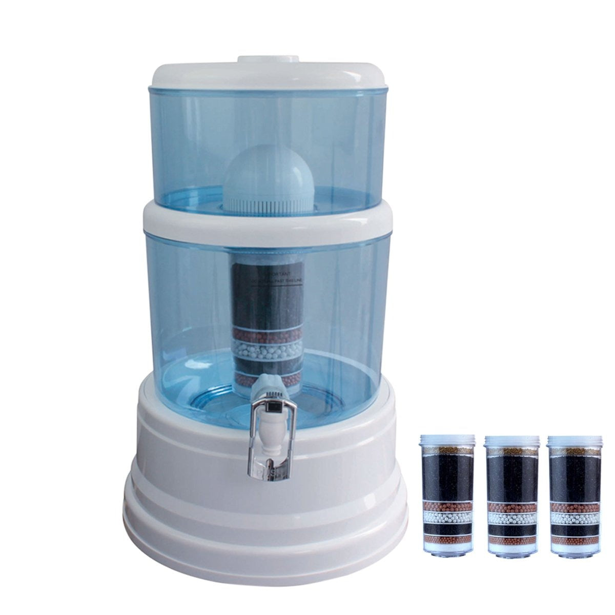 Aimex Water 16L Dispenser BenchTop Purifier Jug 8 Stage Water Filter + 3 Filters - MDMAustralian