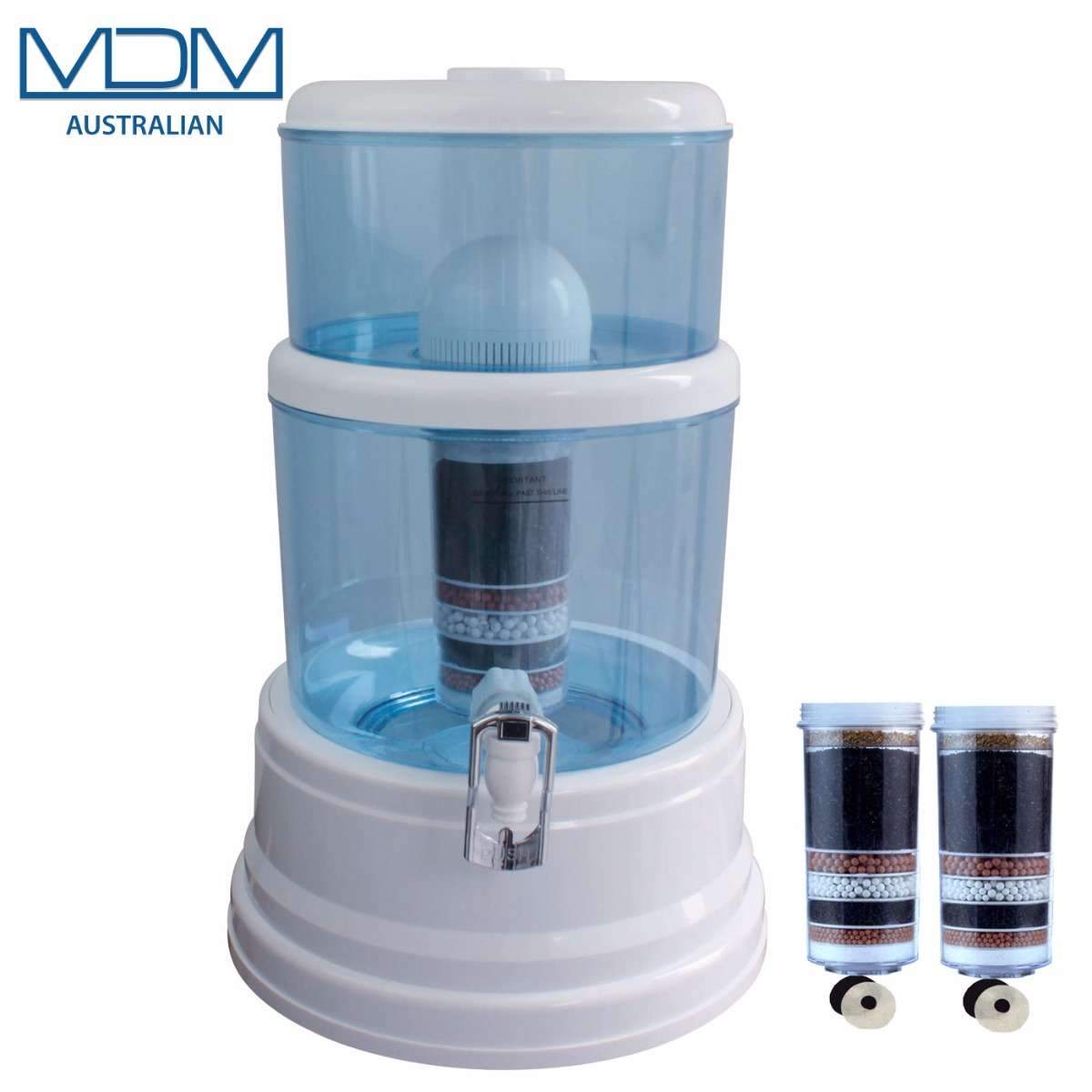 Aimex Water 16L Dispenser BenchTop Purifier Jug 8 Stage Water Filter + 3 Filters - MDMAustralian