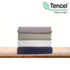 Lyocell Tencel Cooling Bedsheets Ultra Soft Breathable Queen Flat Sheet Grey - MDMAustralian