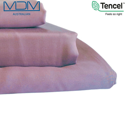 Tencel Ultra Soft Bed Sheets Lyocell Breathable Cooling KING Flat Sheet Purple - MDMAustralian